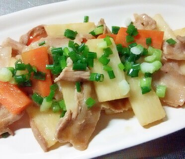 豚バラ肉と長芋と人参のスタミナ炒め＋＋